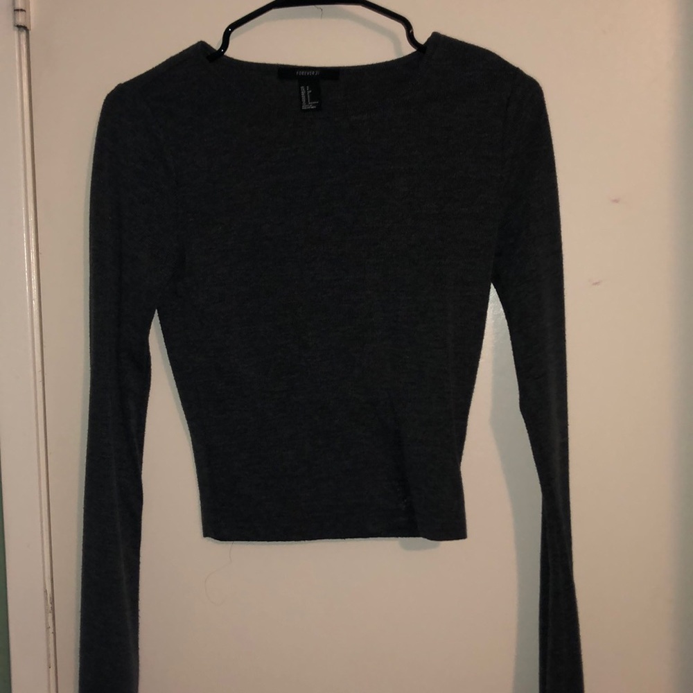 grey long sleeve
